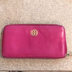 Used Tory Burch Pink Wallet